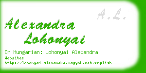 alexandra lohonyai business card